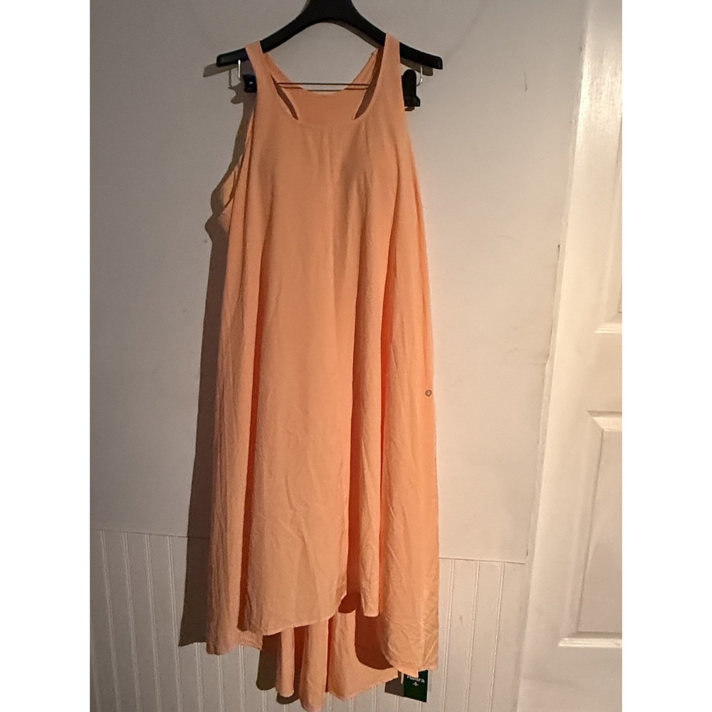 Halara Breezeful RacerPocket High Low Flowy Midi Quick Dry Casual Dress XL Peach